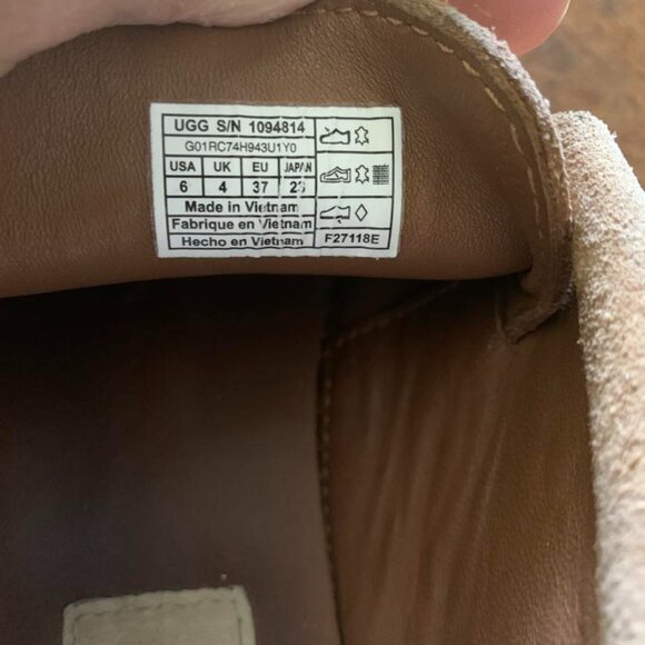 UGG Woodlyn Chestnut Suede Moccasin s/n 1094814 Women's Size 6 Shoes - Picture 3 of 10